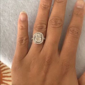10k white gold 4 TCW MOISSANITE engagement ring!